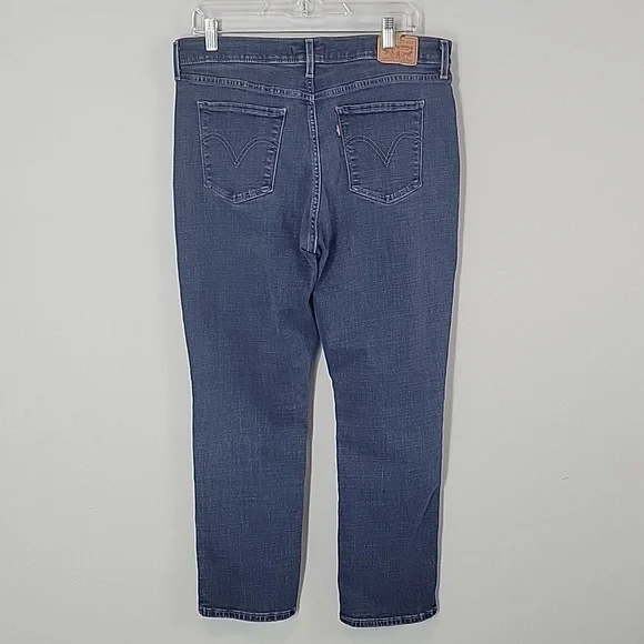 Levi's Mid Rise Straight Leg Jeans size 14 - Picture 3 of 9